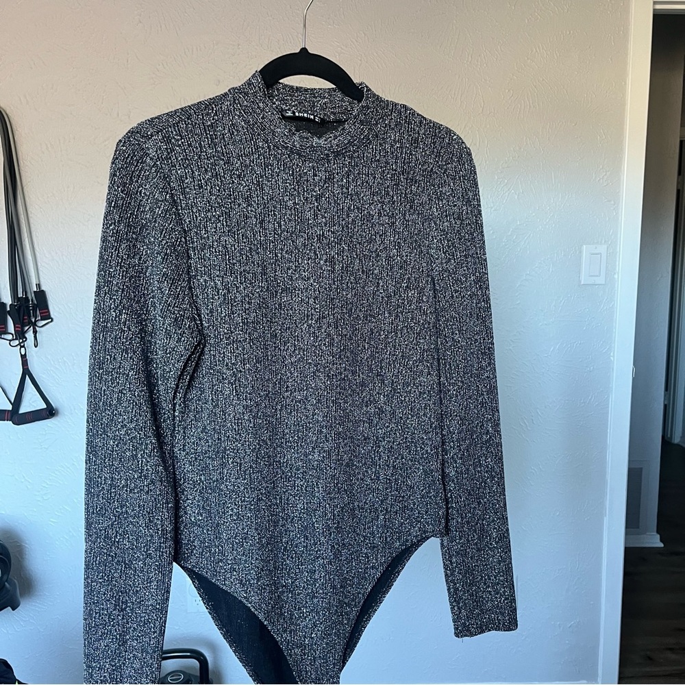 Mock neck long sleeve bodysuit